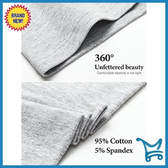 4 Pack Cotton Boxer Shorts Anti Chafing Bike Shorts 8-Inch Inseam